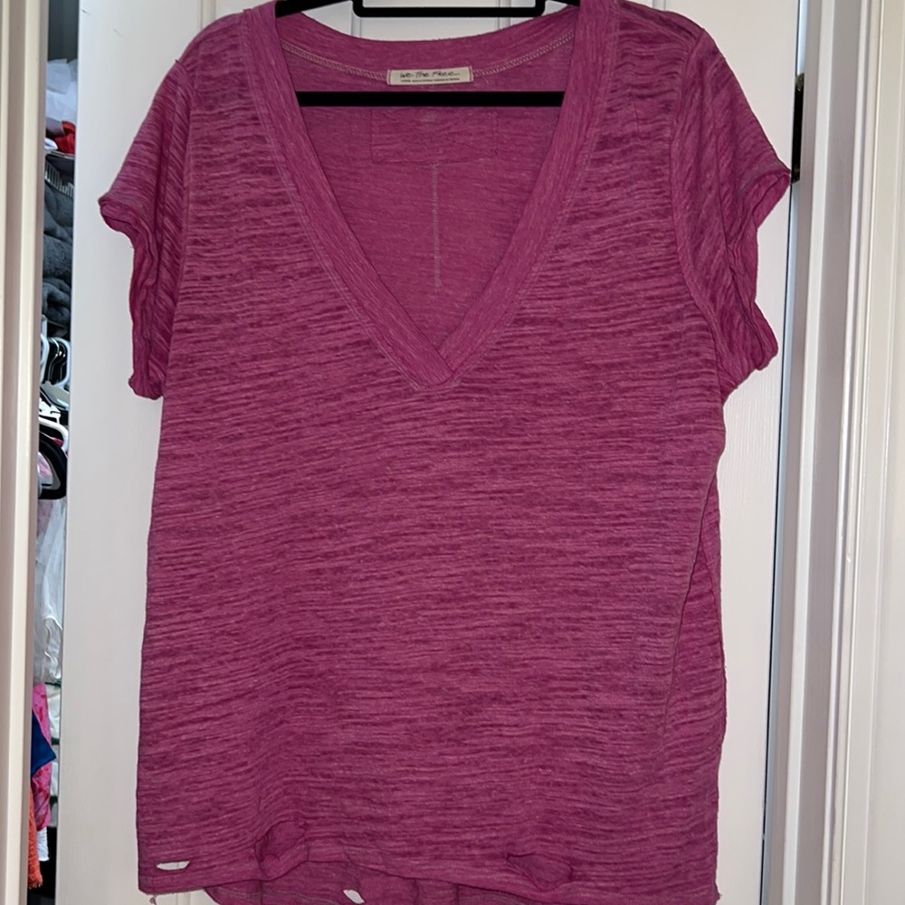 We The Free Magenta Short Sleeve Tee